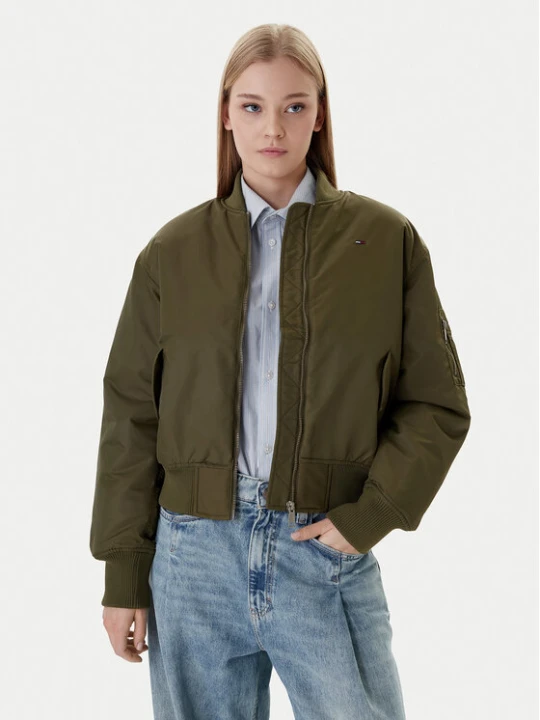Foto del prodotto Tommy Jeans Bomber Essential DW0DW22046 Verde Regular Fit
