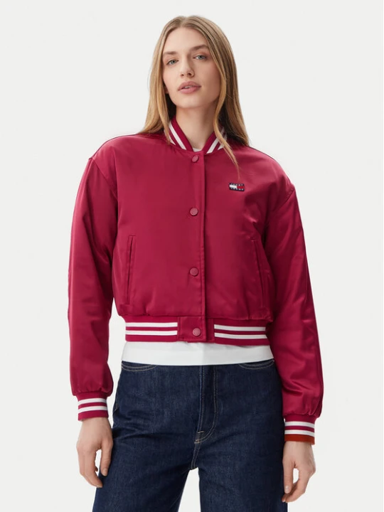 Foto del prodotto Tommy Jeans Bomber Satin Coach DW0DW20229 Rosa Regular Fit