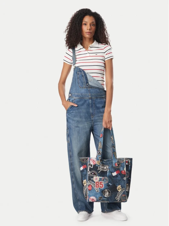 Foto del prodotto Tommy Jeans Borsetta Tjw Bodega Trompe L'Oeil Tote AW0AW19304 Blu scuro