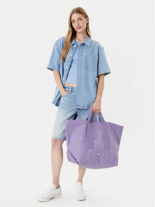 Foto del prodotto Tommy Jeans Borsetta Tjw Tote Edition Canvas AW0AW17542 Viola