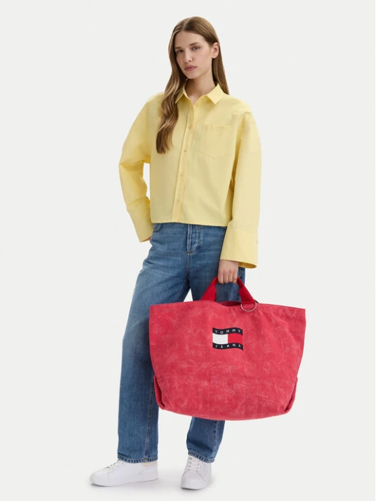 Foto del prodotto Tommy Jeans Borsetta Tjw Wave Flag Med Tote AW0AW18466 Corallo