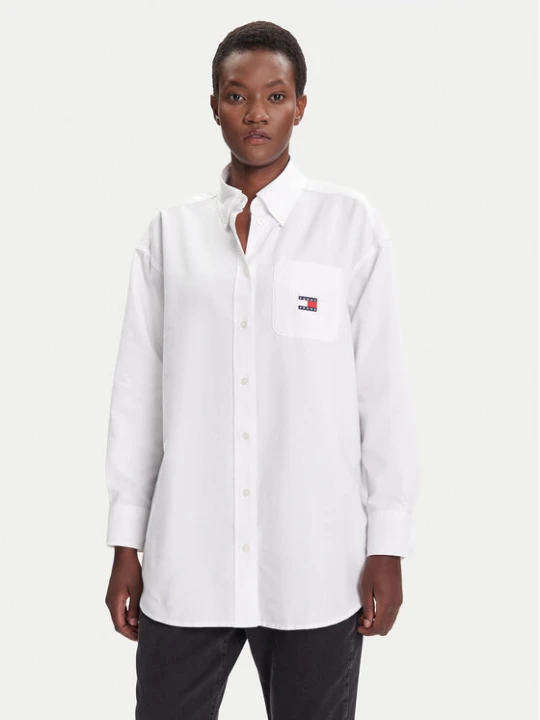 Foto del prodotto Tommy Jeans Camicia Badge DW0DW20988 Bianco Oversize