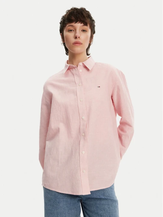 Foto del prodotto Tommy Jeans Camicia DW0DW20292 Rosa Relaxed Fit