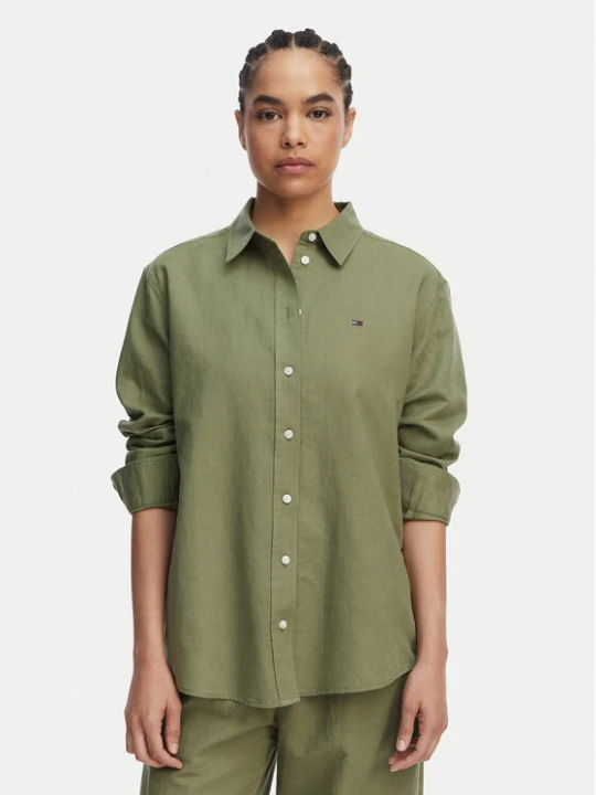 Foto del prodotto Tommy Jeans Camicia DW0DW22209 Verde Relaxed Fit