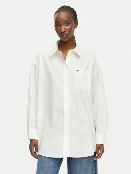 Foto del prodotto Tommy Jeans Camicia Essential DW0DW22936 Bianco Oversize