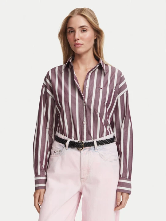 Foto del prodotto Tommy Jeans Camicia Essential DW0DW23340 Viola Oversize