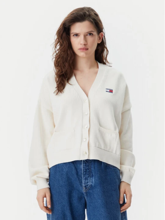 Foto del prodotto Tommy Jeans Cardigan DW0DW20257 Beige Relaxed Fit