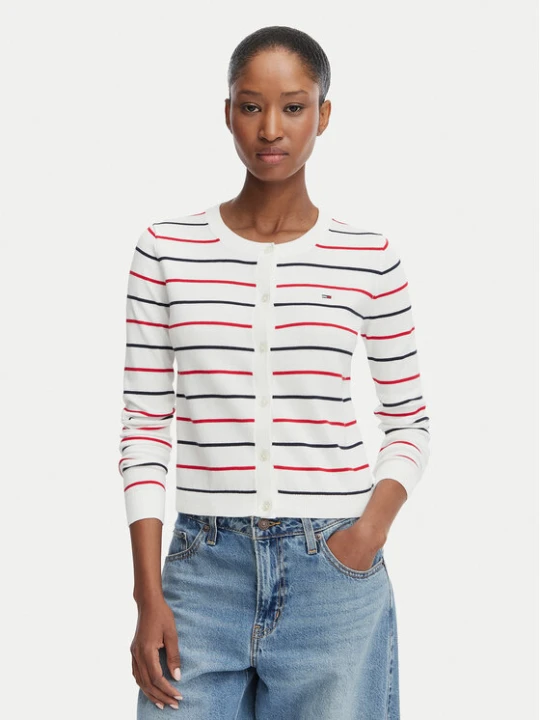 Foto del prodotto Tommy Jeans Cardigan DW0DW20976 Bianco Regular Fit