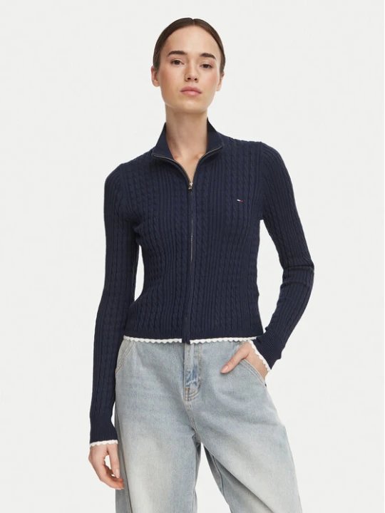 Foto del prodotto Tommy Jeans Cardigan DW0DW23355 Blu scuro Slim Fit