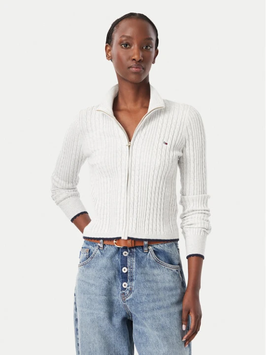 Foto del prodotto Tommy Jeans Cardigan DW0DW23355 Grigio Slim Fit