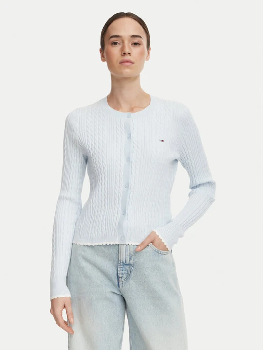 Foto del prodotto Tommy Jeans Cardigan DW0DW23458 Azzurro chiaro Regular Fit