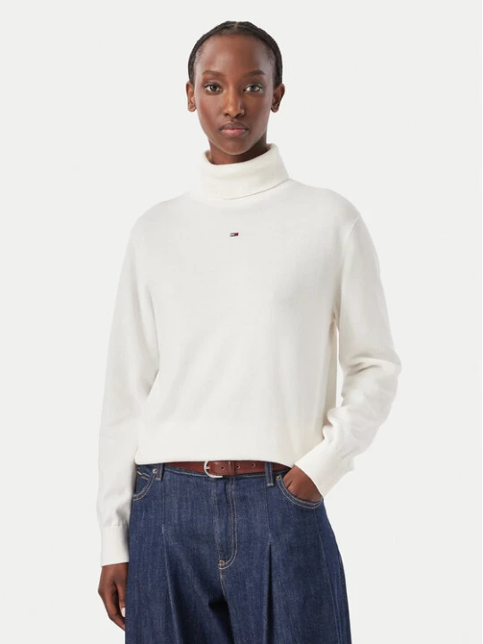 Foto del prodotto Tommy Jeans Dolcevita Essetnial DW0DW23361 Bianco Relaxed Fit