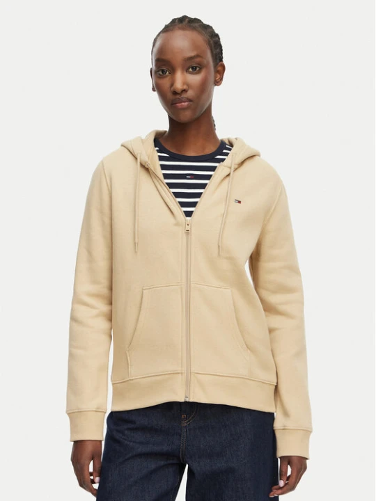 Foto del prodotto Tommy Jeans Felpa Flag DW0DW19729 Beige Regular Fit