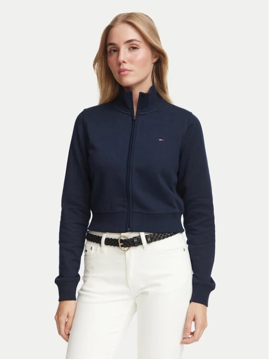 Foto del prodotto Tommy Jeans Felpa Flag DW0DW23535 Blu scuro Slim Fit