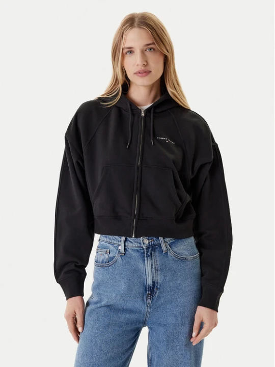 Foto del prodotto Tommy Jeans Felpa Linear DW0DW21163 Nero Boxy Fit
