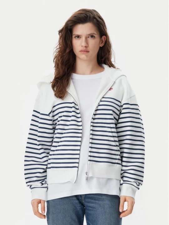 Foto del prodotto Tommy Jeans Felpa Script Logo DW0DW20303 Bianco Boxy Fit