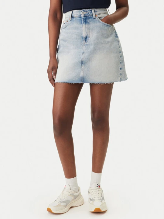 Foto del prodotto Tommy Jeans Gonna di jeans DW0DW22716 Celeste Mom Fit Azzurro chiaro