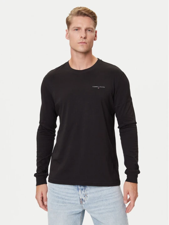 Foto del prodotto Tommy Jeans Longsleeve Chest Linear DM0DM21594 Nero Regular Fit