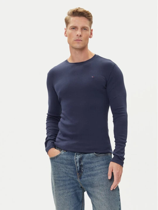 Foto del prodotto Tommy Jeans Longsleeve DM0DM04409 Blu scuro Slim Fit