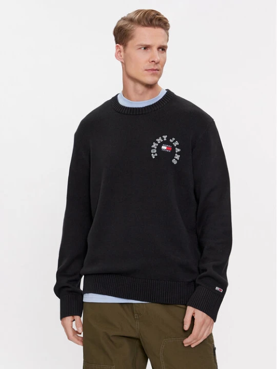 Foto del prodotto Tommy Jeans Maglione Arched Graphic DM0DM16784 Nero Relaxed Fit