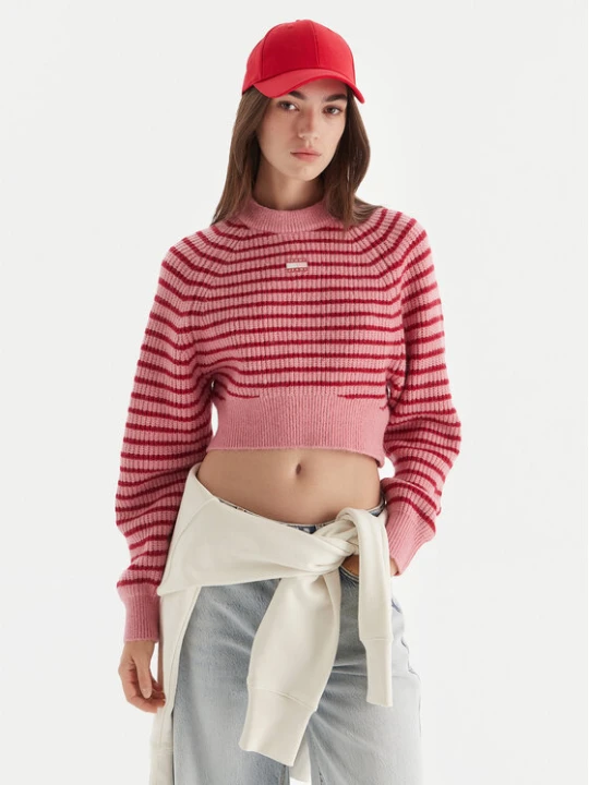 Foto del prodotto Tommy Jeans Maglione Badge DW0DW21677 Rosa Regular Fit