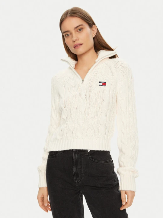Foto del prodotto Tommy Jeans Maglione DW0DW20269 Écru Regular Fit Crema