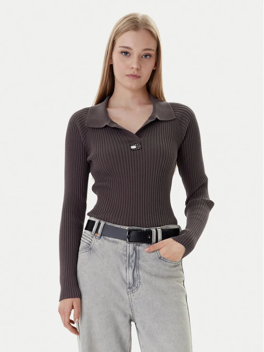 Foto del prodotto Tommy Jeans Maglione DW0DW22036 Marrone Slim Fit