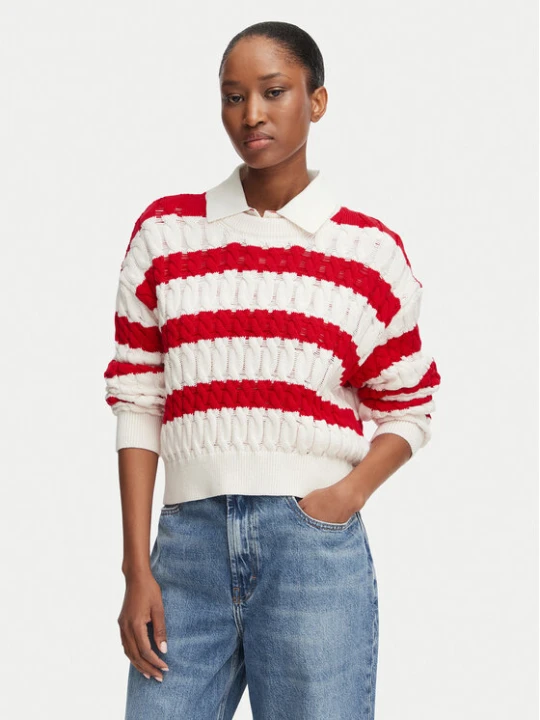 Foto del prodotto Tommy Jeans Maglione DW0DW22926 Rosso Loose Fit