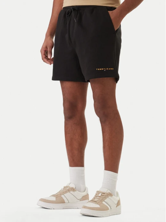 Foto del prodotto Tommy Jeans Pantaloncini sportivi Contrast Linear DM0DM22697 Nero Regular Fit