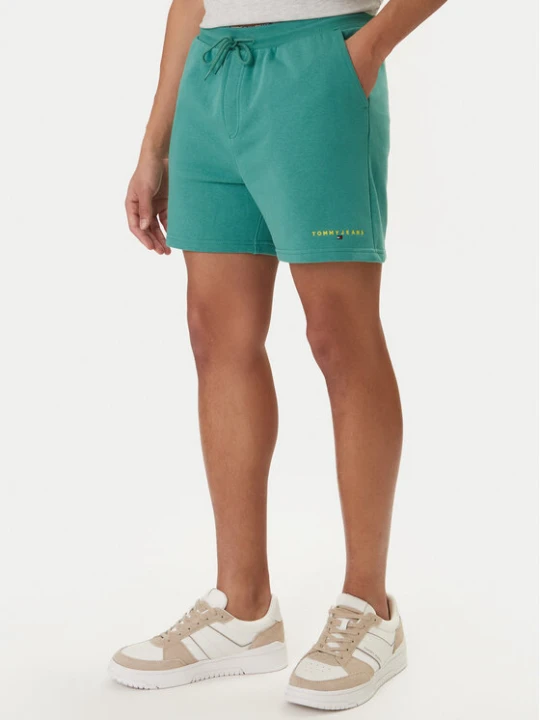 Foto del prodotto Tommy Jeans Pantaloncini sportivi Contrast Linear DM0DM22697 Verde Regular Fit