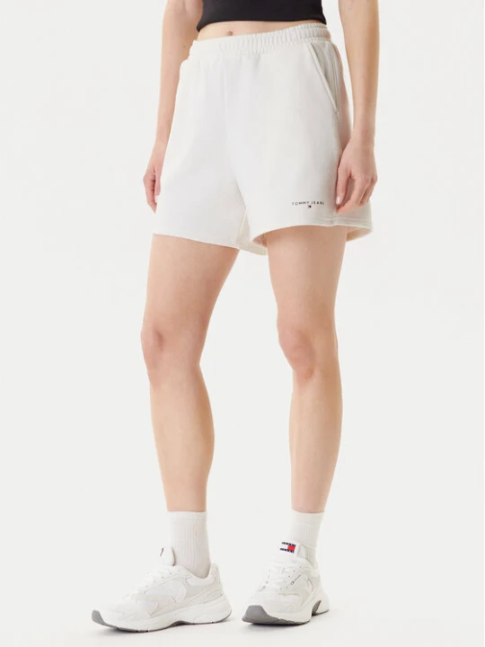 Foto del prodotto Tommy Jeans Pantaloncini sportivi Linear DW0DW21152 Écru Relaxed Fit Crema