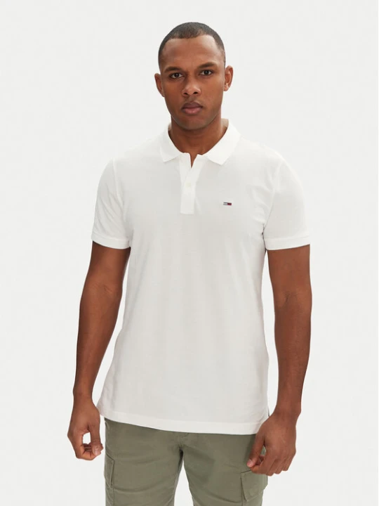 Foto del prodotto Tommy Jeans Polo DM0DM20676 Bianco Slim Fit