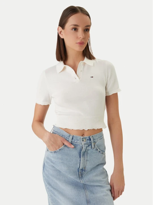 Foto del prodotto Tommy Jeans Polo DW0DW22597 Bianco Slim Fit