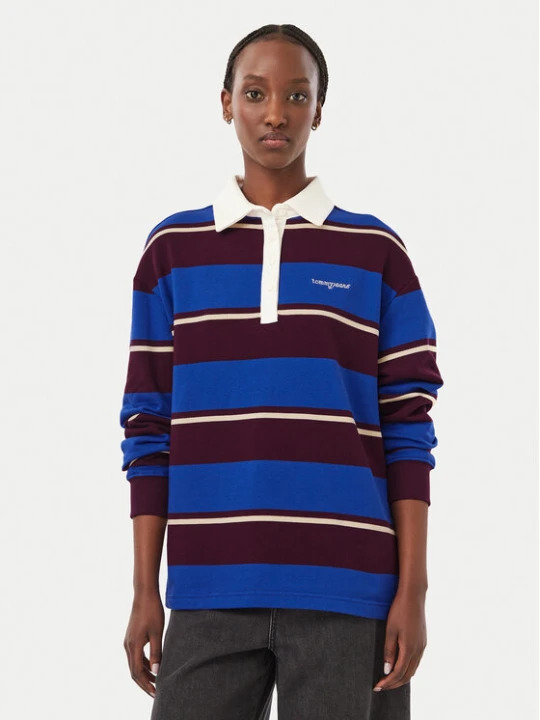 Foto del prodotto Tommy Jeans Polo Script Rugby DW0DW23303 Blu Relaxed Fit