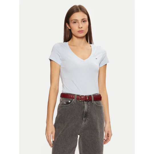 Foto del prodotto Tommy Jeans T-shirt DW0DW20458 Celeste Slim Fit Azzurro chiaro
