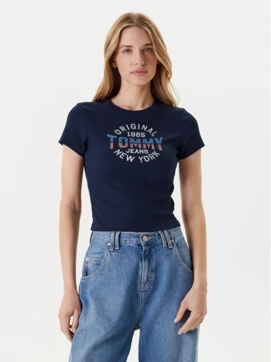 Foto del prodotto Tommy Jeans T-shirt DW0DW21421 Blu scuro Slim Fit