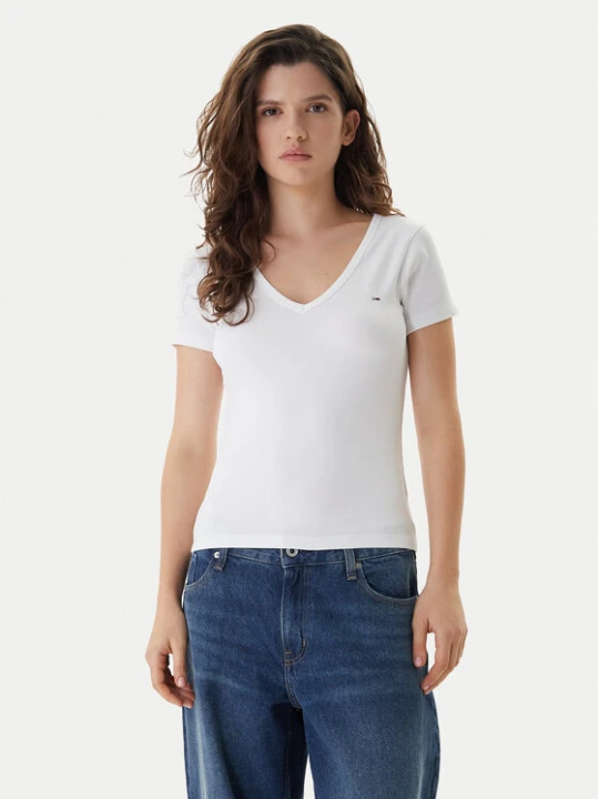Foto del prodotto Tommy Jeans T-shirt Essential DW0DW17385 Bianco Slim Fit