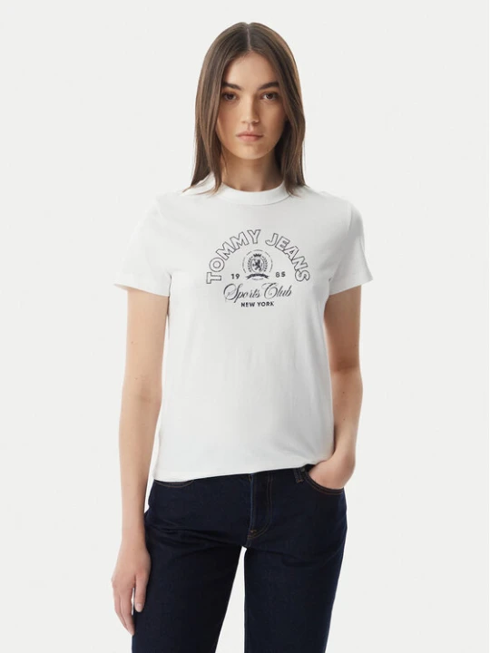 Foto del prodotto Tommy Jeans T-shirt Heritage Logo DW0DW22816 Bianco Regular Fit