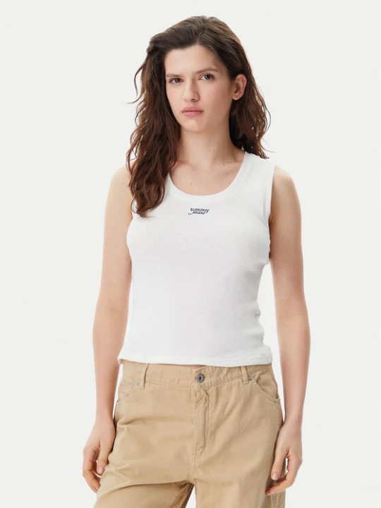 Foto del prodotto Tommy Jeans Top DW0DW21369 Bianco Slim Fit