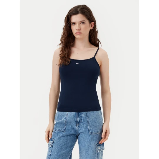 Foto del prodotto Tommy Jeans Top Essential DW0DW20675 Blu scuro Slim Fit