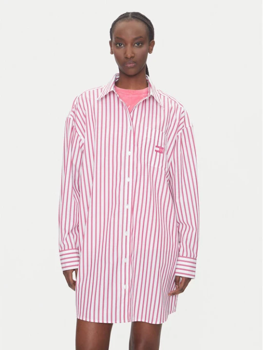 Foto del prodotto Tommy Jeans Vestito chemisier DW0DW21122 Rosa Relaxed Fit