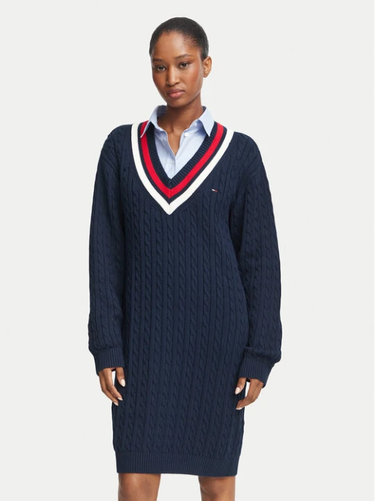 Foto del prodotto Tommy Jeans Vestito di maglia DW0DW23540 Blu scuro Relaxed Fit