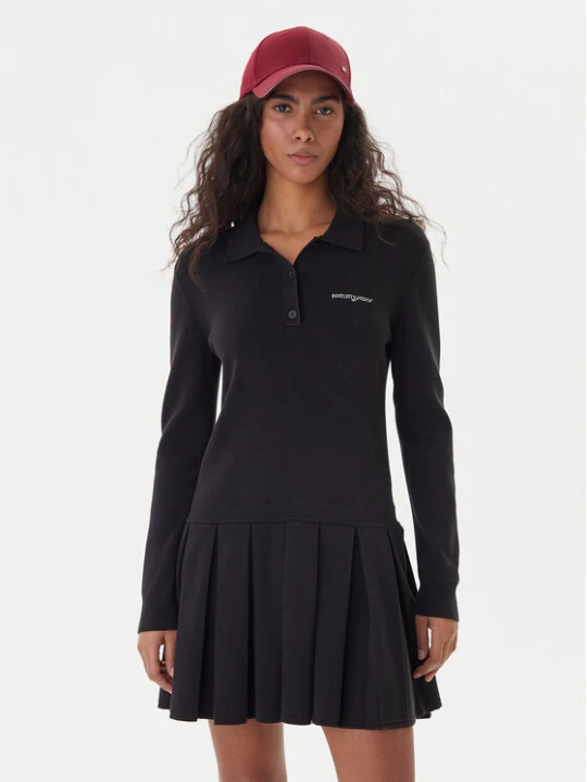 Foto del prodotto Tommy Jeans Vestito di maglia Script DW0DW22464 Nero Regular Fit