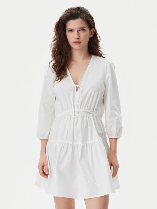 Foto del prodotto Tommy Jeans Vestito estivo DW0DW20341 Écru Regular Fit Crema
