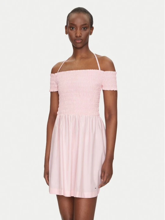 Foto del prodotto Tommy Jeans Vestito estivo DW0DW20343 Rosa Slim Fit