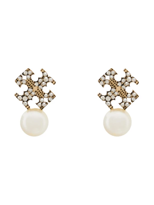 Foto del prodotto Tory Burch Orecchini LOGO AND PEARL STUD EARRINGS 184422 Oro
