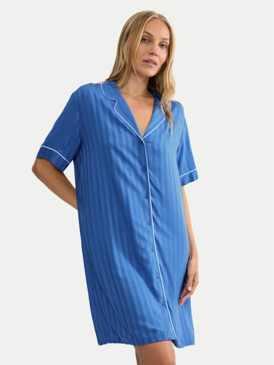 Foto del prodotto Triumph Camicia da notte Amourette Jacquard 10227274 Blu Relaxed Fit