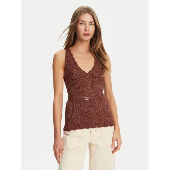 Foto del prodotto TWINSET Top 251TT3195 Marrone Slim Fit
