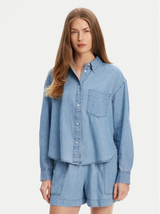 Foto del prodotto United Colors Of Benetton camicia di jeans 5DHJDQ07U Blu scuro Regular Fit