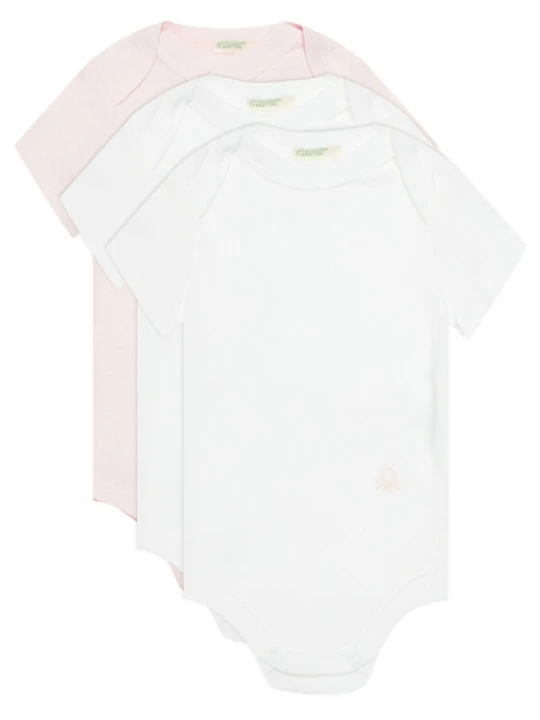 Foto del prodotto United Colors Of Benetton Set di body per bambini 3GI70B079 Rosa